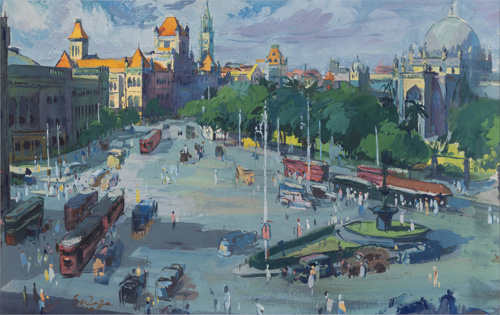 Untitled (Bombay Street Scene), 1949